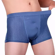 超彈力男士健康透氣內褲(3件組)灰藍色