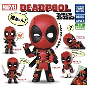 【日本正版授權】全套5款 MARVEL 死侍 公仔 扭蛋/轉蛋 惡棍英雄 漫威英雄 873010