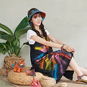 【潘克拉】軟性潑漆手繪純棉背心裙-星光 TM597 FREE黑色