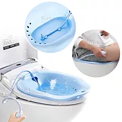 氣泡按摩免治盆浴免蹲SPA馬桶坐浴盆-柔和升級款+贈清潔海綿 kiret