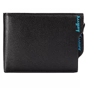 AmaZing 商務實用零錢悠遊卡男用短夾 (4款任選)黑色x橫款