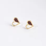 心中有你夾式耳環紅