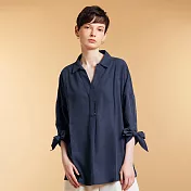 【ST.MALO】O.N.E亞麻天絲女襯衫-1901WSM深藍色