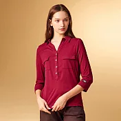 【ST.MALO】O.N.E. XT2銀纖維女POLO衫-1902WPM紫梅紅