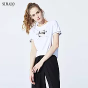 【ST.MALO】台灣製花漾奔放咖啡紗女T恤-1922WTXL雅典白