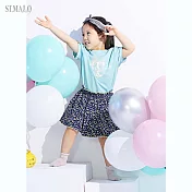 【ST.MALO】台灣製親子裝花漾奔放咖啡紗童T-1981UTM水煙藍