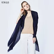 【ST.MALO】秘魯原裝進口Royal Baby Alpaca蠶絲披肩-1997WSF海軍藍