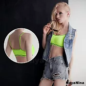【Naya Nina】運動內衣 低強度細肩無鋼圈運動內衣S-XLS螢光綠