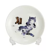 【和藍】水彩異國島貓立皿 ‧約翰
