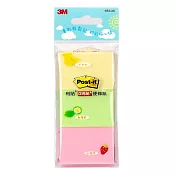 (3入1包)3M 653-3C便條紙-黃/綠/粉