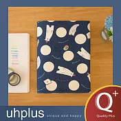 uhplus Q-plus手感書衣-北極熊早午餐(藍)