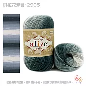 貝拉花漸層夏紗-2905灰白色