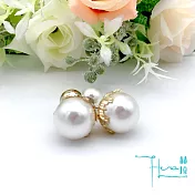 【Hera 赫拉】簡約配件防走光雪花珍珠領針/胸針(金色2入組)