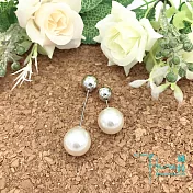 【Hera 赫拉】簡約防走光金屬配珍珠領針/胸針(2入組)