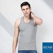 【HENIS】空氣感 經典純棉坦克背心M灰