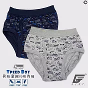 台灣製男童全印工程車三角褲(2件組/不挑色)SS