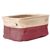 居家收納可折疊雙色置物籃-小米紅雙色