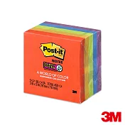 3M 654-5SSAN狠黏五色便條紙磚 (7.6×7.6cm)
