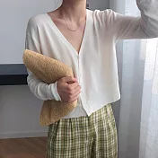 【那木】冰絲薄款長袖短款空調防晒外套 (3色)   FREE白色