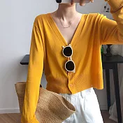 【那木】冰絲薄款長袖短款空調防晒外套 (3色)   FREE黃色