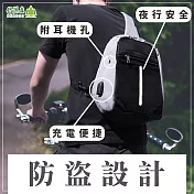 【倍麗森Beroso】韓版簡約風多功能防水防盜包可充電單肩包-BE-G00002-兩色任選灰色