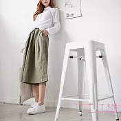 【Lockers 木櫃】復古文藝純色鬆緊腰棉麻七分闊腿褲-3色草綠色