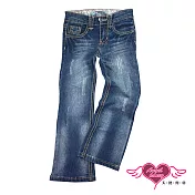 【天使霓裳-童裝】活力街頭 刷白兒童牛仔長褲05藍