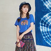 【潘克拉】立體耳朵大象短T T005SM FREE深藍