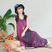 【潘克拉】筆觸斜紋垂墜嫘縈背心裙 TM1051 FREE粉桃