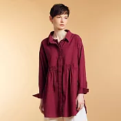 【ST.MALO】法式典韻天絲亞麻精品上衣-1933WSM紫梅紅