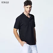 【ST.MALO】新科技XT2銀纖維POLO衫-1958MPM魚子黑