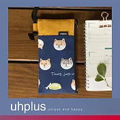 uhplus 手機袋- 臉圓圓萌柴(黃藍)
