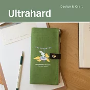 Ultrahard 月見兔雙拉鍊筆袋-騎木馬(綠)