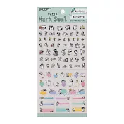 KAMIO JAPAN 行事曆透明標記貼紙 SNOOPY家族 水藍