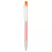 【MUJI 無印良品】自由換芯按壓滑順膠墨筆 /橘0.5mm