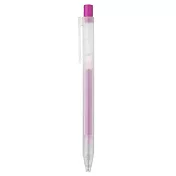 【MUJI 無印良品】自由換芯按壓滑順膠墨筆 /紫0.5mm