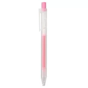 【MUJI 無印良品】自由換芯按壓滑順膠墨筆 /櫻花粉0.5mm