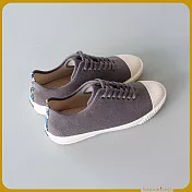 【花見小路】高踝腳踏車日/小碳灰帆布鞋/JP23/碳灰色