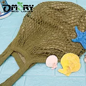 【OMORY】 大容量內裡設計編織網袋 63*35CM-大地棕