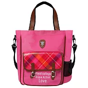 UnMe 1901古典英格蘭輕型書包桃紅格