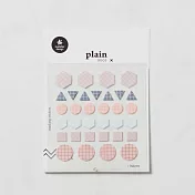 【S&C】Plan Deco日系簡約標籤貼紙3入 ‧幾何B