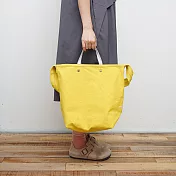 蘑菇帆布肩提包 / Michel / 檸檬黃