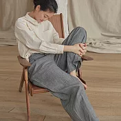 旅途原品_棋盤_原創設計亞麻色織格紋寬鬆蘿蔔褲 M/L/XL　M花色