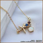 『坂井.亞希子』清透海洋鑲鑽頸鍊 -海星款