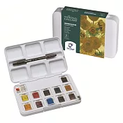 GOGH GALLERY塊狀水彩12色-旅行塑料盒