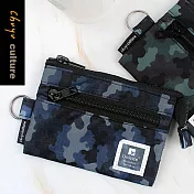 珠友 迷彩票夾零錢包/收納袋/零錢袋/隨身小包/小物收納02藍