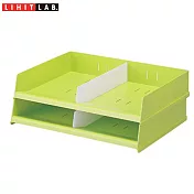 LIHIT LAB. A-7312-6 雙層置物架黃綠色