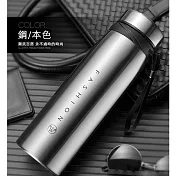 【EZlife】304不鏽鋼大容量真空保溫杯(1100ml)鋼本色