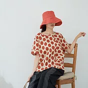 【慢。生活】中圓點印花薄上衣 866 FREE紅色