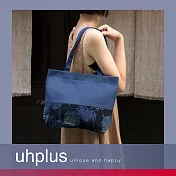 uhplus 和風輕托特- 咏菊(藍)